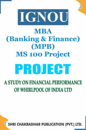 ignou mba project banking finance