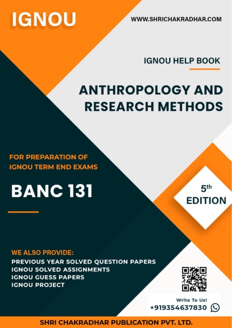 IGNOU BANC 131 Study Material & Book (BAG Anthropology)