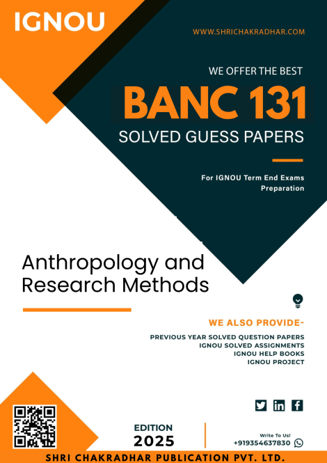 IGNOU BANC 131 Guess Paper Solved PDF (BAG Anthropology)
