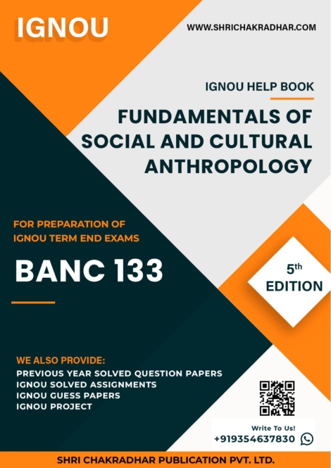 IGNOU BANC 133 Study Material & Book (BAG Anthropology) (5th Edition)