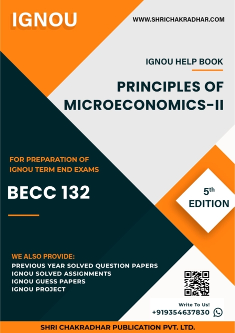 IGNOU BECC 132 Study Material & Book (BAG Economics) (5th Edition)