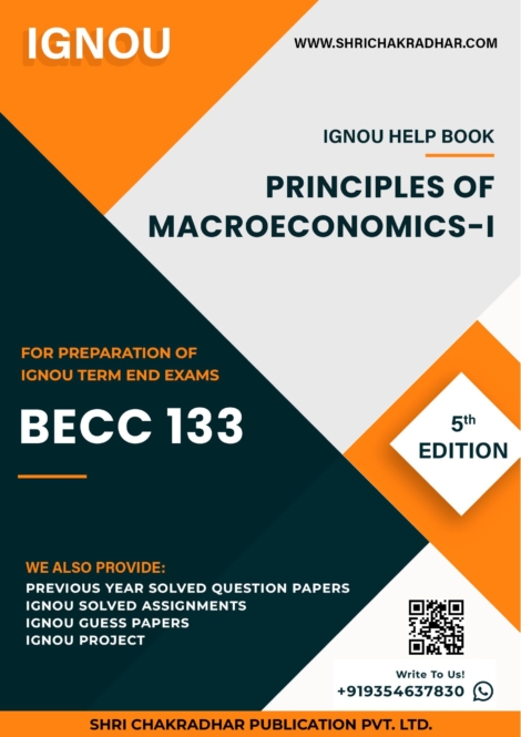 IGNOU BECC 133 Study Material & Book (BAG Economics) (5th Edition)