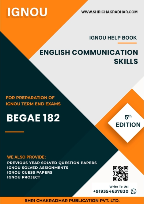 IGNOU BEGAE 182 Study Material & Book (BAG English)