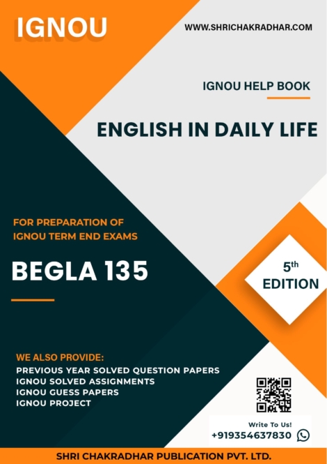 IGNOU BEGLA 135 Study Material & Book (BAG English) 5th Edition