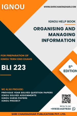 IGNOU BLI 223 Study Material & Book (BLIS)