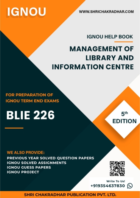 IGNOU BLIE 226 Study Material & Book (BLIS)