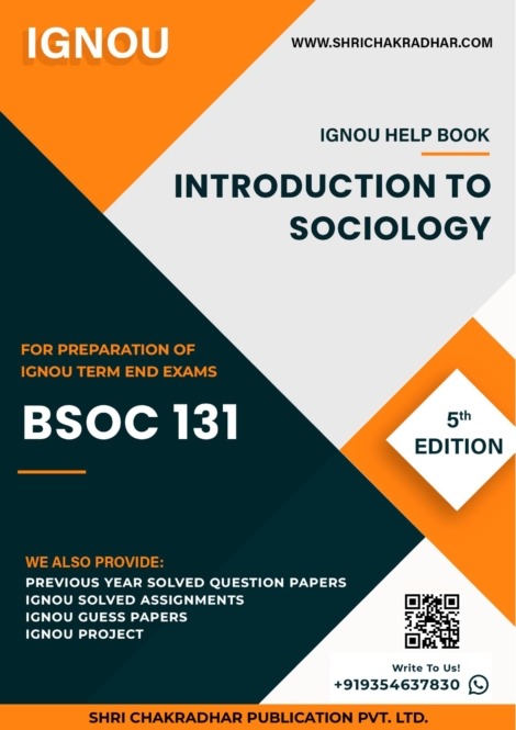 IGNOU BSOC 131 Study Material & Book (BAM Sociology)