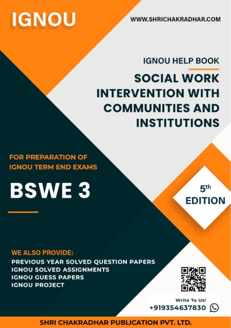 IGNOU BSWE 3 Study Material & Book (BSW)