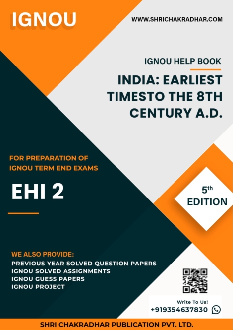 IGNOU EHI 2 Study Material & Book (BA History)