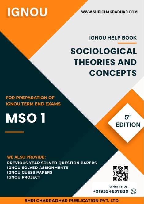 IGNOU MSO 1 Study Material & Book (MA Sociology)