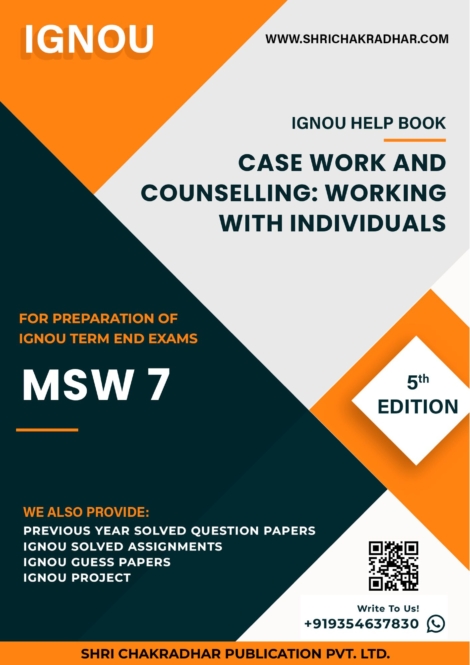 IGNOU MSW 7 Study Material & Book (MSW)