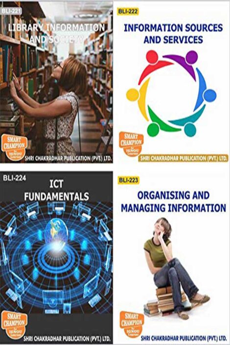 IGNOU BLIS 1st Year Study Material & Book Combo (BLI 221 BLI 222 BLI 223 BLI 224)