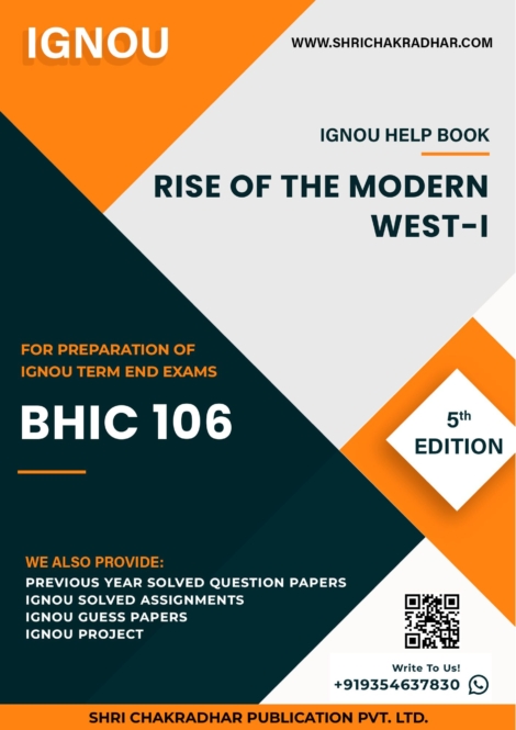 IGNOU BHIC 106 Study Material & Book (BAHIH)