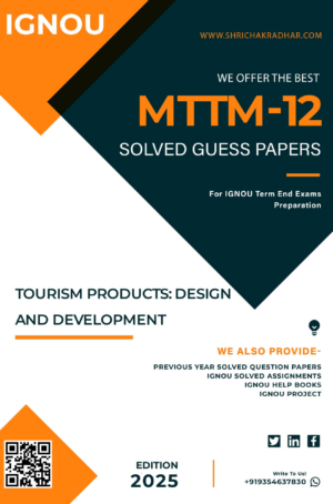 IGNOU MTTM 12 Guess Paper Solved PDF (Master of Tourism and Travel Management)