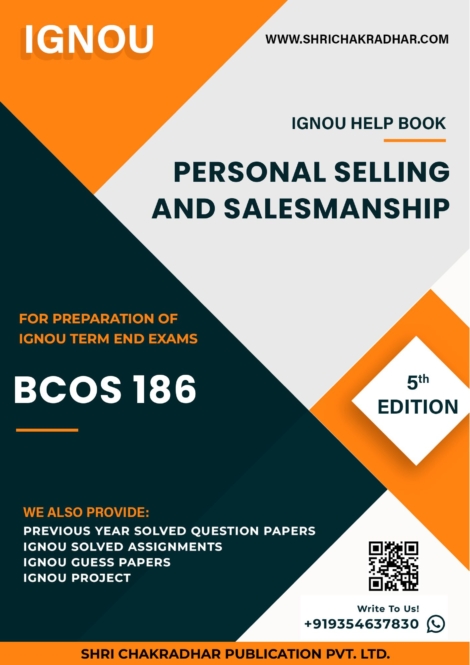 IGNOU BCOS 186 Study Material & Book (BA New Syllabus)