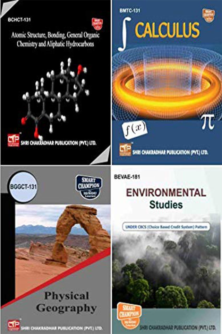 IGNOU BSCG Study Material & Book Combo (BCHCT 131 BMTC 131 BGGCT 131 BEVAE 181)