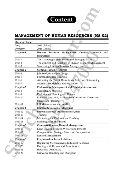 IGNOU MS 2 Study Material & Book (PGDHRM/MBA New Syllabus) - Image 2