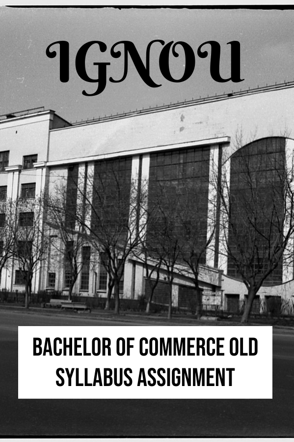 Bachelor of Commerce Old Syllabus Assignment Archives ...