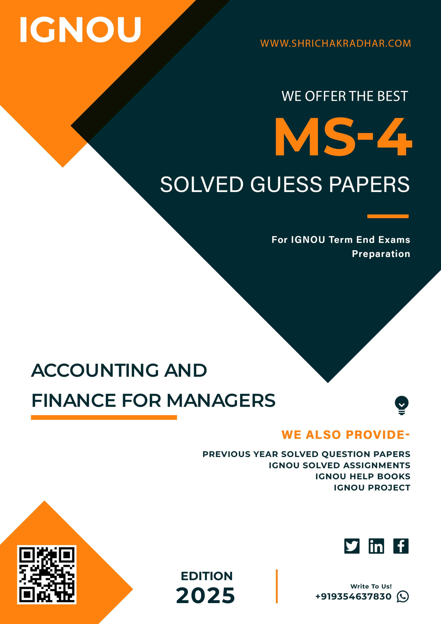 IGNOU MS 4 Guess Paper Solved PDF (MBA New Syllabus)