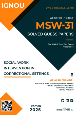 IGNOU MSW 31 Guess Paper Solved PDF (CSWCJS)