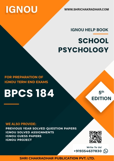 IGNOU BPCS 184 Study Material & Book (BAG Psychology) 5th Edition