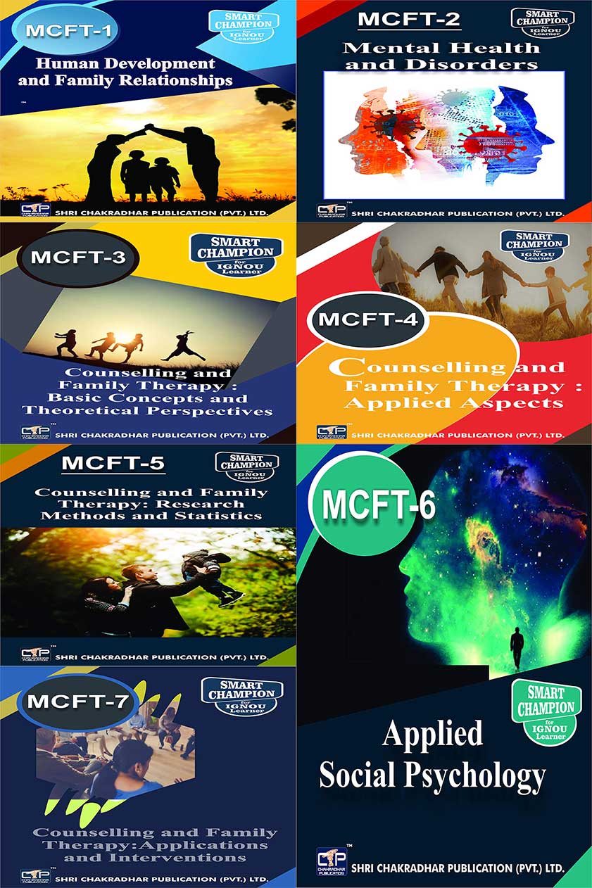 IGNOU MSCCFT Study Materials & Books Combo (MCFT 1 MCFT 2 MCFT 3 MCFT 4 MCFT 5 MCFT 6 MCFT 7)