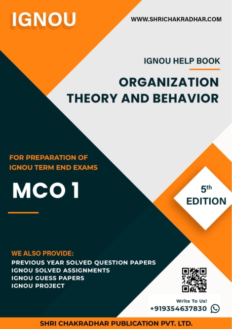 IGNOU MCO 1 Study Material & Book (MCOM) (5th Edition)