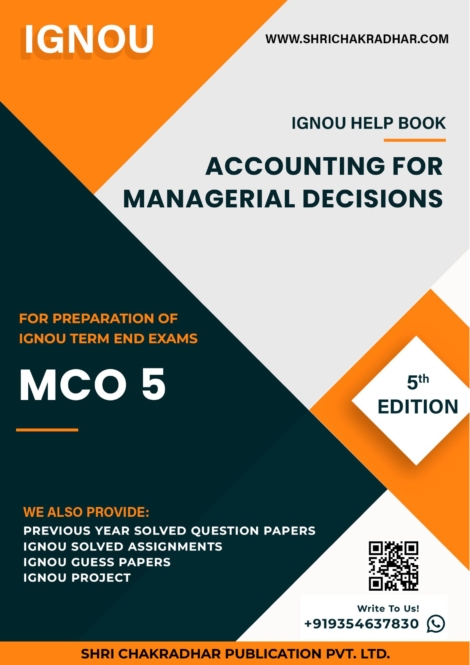 IGNOU MCO 5 Study Material & Book (MCOM) (5th Edition)