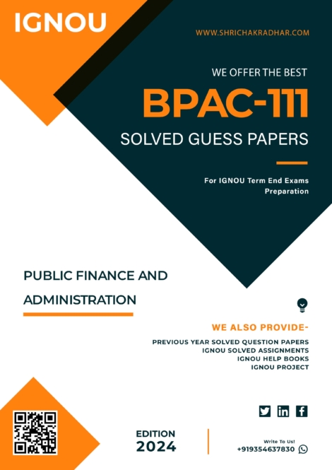 IGNOU BPAC 111 Guess Paper Solved PDF (BAPAH)