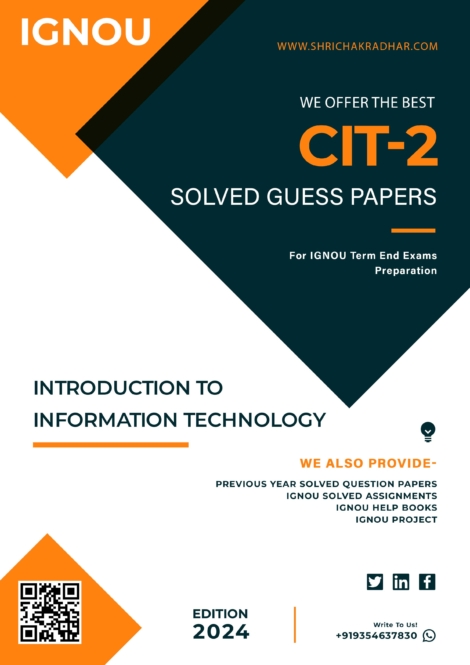 IGNOU CIT 2 Guess Paper Solved PDF (Certificate in Information Technology)