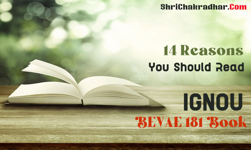 14 Reasons You Should Read IGNOU BEVAE 181 Book