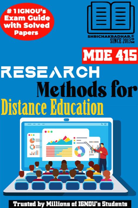 IGNOU MDE 415 Solved Guess Papers Pdf from IGNOU Study Material/Book titled Research Methods for Distance Education For Exam Preparation (Latest Syllabus) IGNOU MADE 2nd Year IGNOU MA Distance Education