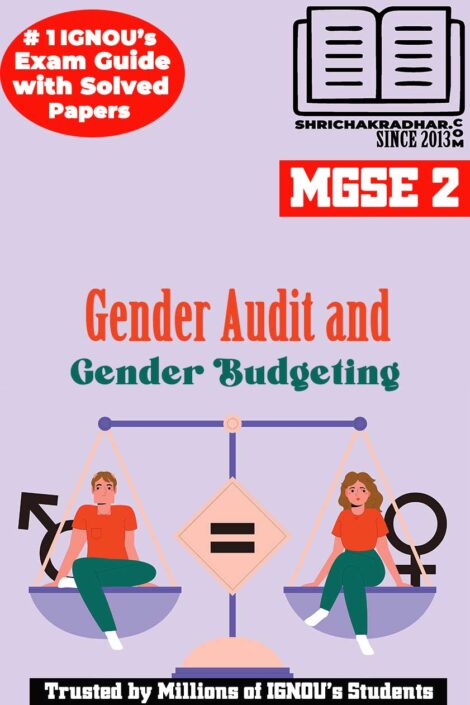 IGNOU MGSE 2 Solved Guess Papers Pdf from IGNOU Study Material/Book titled Gender Audit and Gender Budgeting For Exam Preparation (Latest Syllabus) IGNOU MAGD 2nd Year IGNOU MA Gender and Development Studies