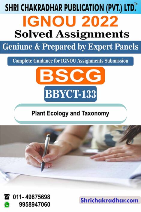 IGNOU BBYCT 133 Solved Assignment 2022-23 Plant Ecology and Taxonomy IGNOU Solved Assignment BSCG Botany (2022-2023)