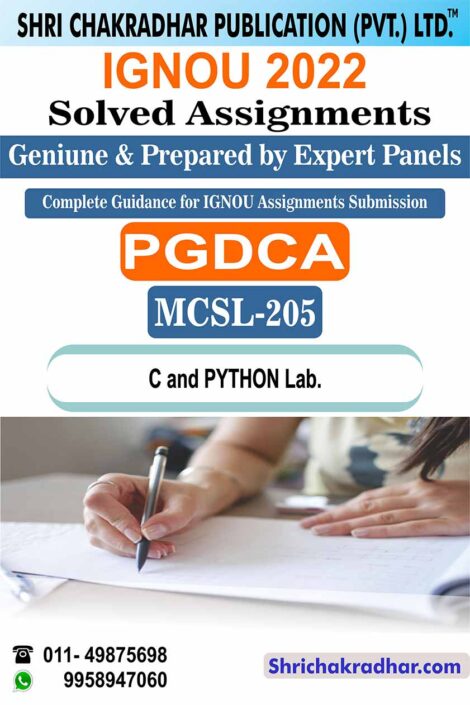 IGNOU MCSL 205 Solved Assignment 2022-23 C and Python Lab IGNOU Solved Assignment PGDCA New Syllabus Semester 1st IGNOU PG Diploma in Computer Applications (2022-2023)