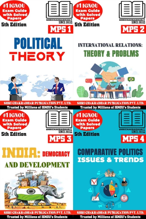IGNOU MPS 1st Year Help Books Combo Offer of MPS 1 MPS 2 MPS 3 MPS 4 (5th Edition) (IGNOU Study Notes/Guidebook Chapter-wise) for Exam Preparations with Solved Previous Year Question Papers including Solved Sample Papers IGNOU MA Political Science mps1 mps2 mps3 mps4