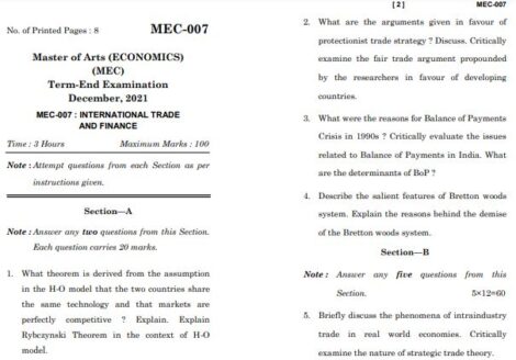 IGNOU MEC 7 Previous Years Solved Question Papers (December 2021) (MA Economics) - Image 2