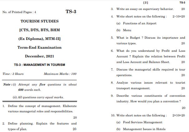 IGNOU TS 3 Previous Years Solved Question Papers (December 2021) (BTS)