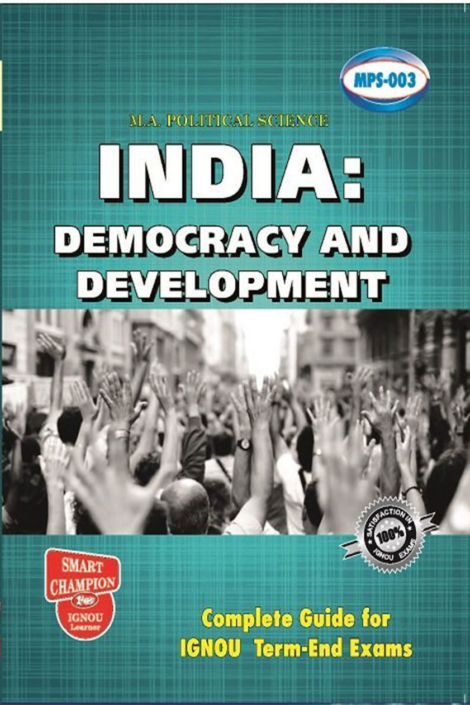 IGNOU MPS 3 Previous Year Solved Question Paper India : Democracy and Development (December 2021) IGNOU MPS 1st Year IGNOU MA Political Science mps3