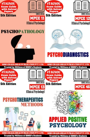 IGNOU MAPC 2nd Year Help Books Combo of MPCE 11 MPCE 12 MPCE 13 MPCE 46 (5th Edition) (IGNOU Study Notes/Guidebook Chapter-wise) for Exam Preparations with Solved Latest Previous Year Question Papers (New Syllabus) including Solved Sample Papers IGNOU MA Clinical Psychology mpce11 mpce12 mpce13 mpce46