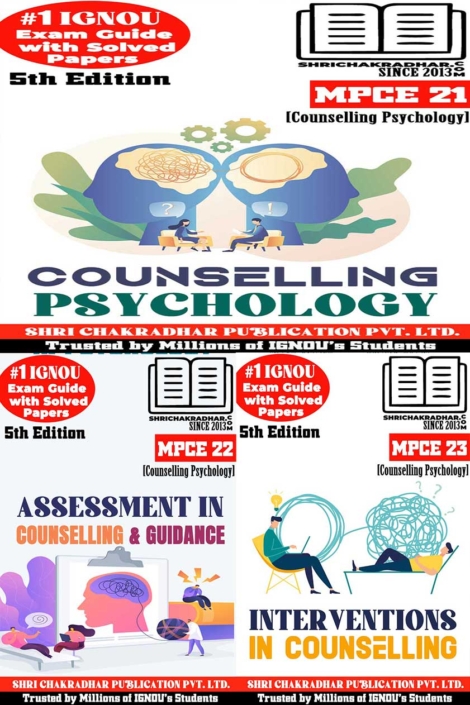 IGNOU MAPC 2nd Year Help Books Combo of MPCE 21 MPCE 22 MPCE 23 (5th Edition) (IGNOU Study Notes/Guidebook Chapter-wise) for Exam Preparations with Solved Latest Previous Year Question Papers (New Syllabus) including Solved Sample Papers IGNOU MA Counselling Psychology mpce21 mpce22 mpce23