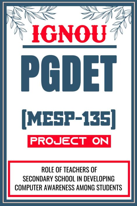 IGNOU-PGDET-Project-MESP-135-Synopsis-Proposal-Project-Report-Dissertation-Sample-2