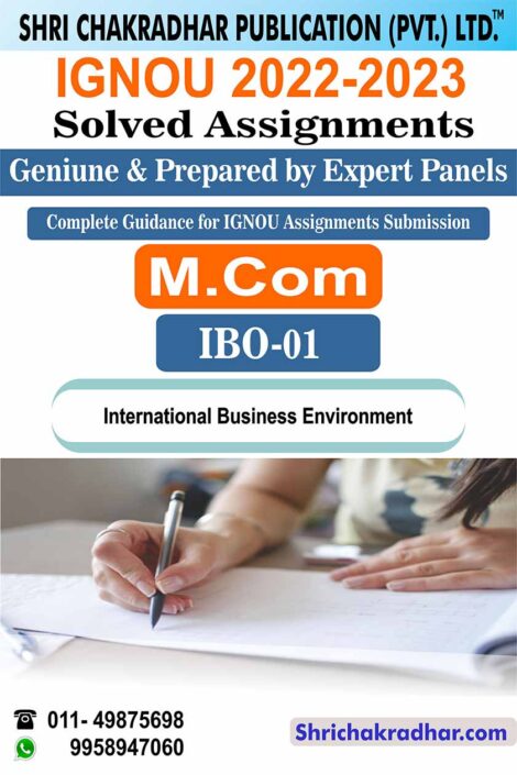 IGNOU IBO 1 Solved Assignment 2022-23