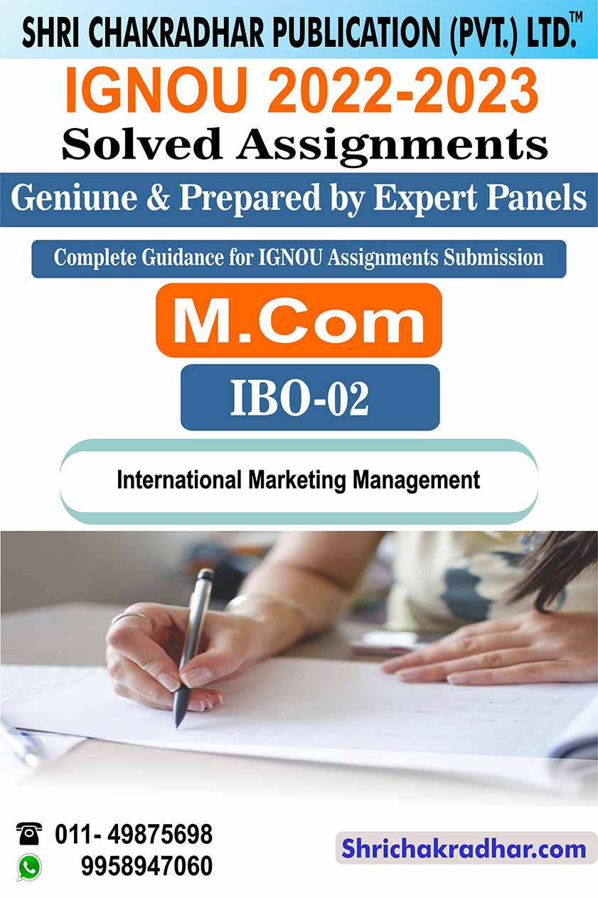 IGNOU IBO 2 Solved Assignment 2022-23