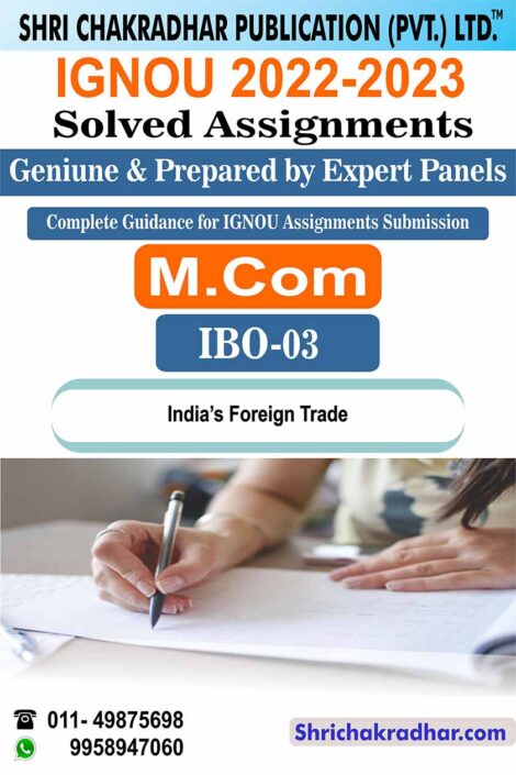 IGNOU IBO 3 Solved Assignment 2022-23