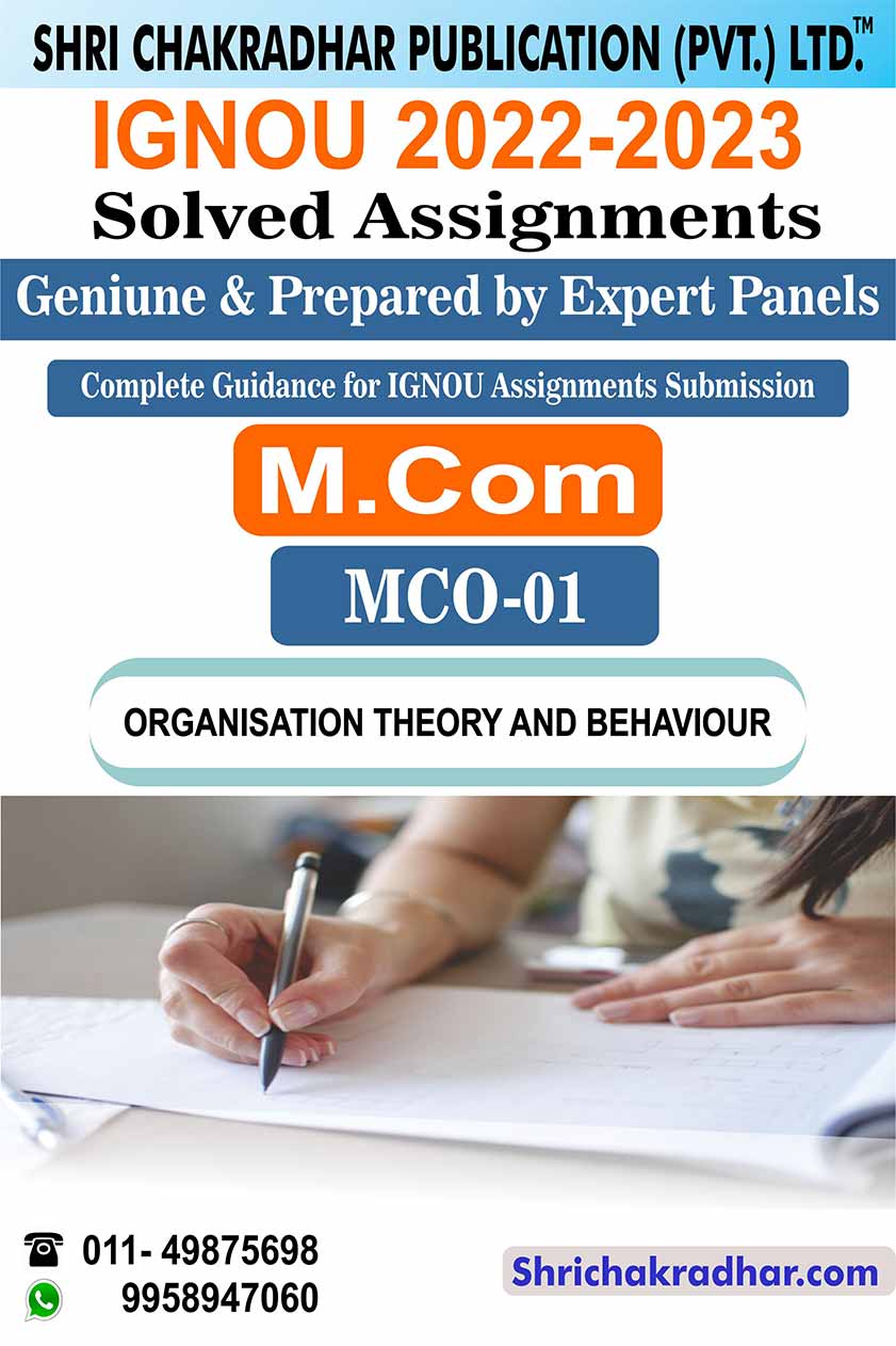 IGNOU MCO 1 Solved Assignment 2022-23