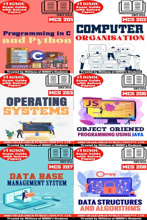 IGNOU PGDCA New Syllabus 1st & 2nd Semester Study Materials & Books Combo (MCS 201 MCS 202 MCS 203 MCS 206 MCS 207 MCS 208)