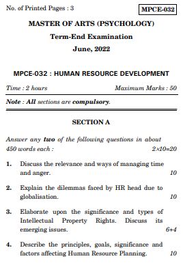IGNOU MPCE 32 Previous Years Solved Question Papers (June 2022) (MAPC)