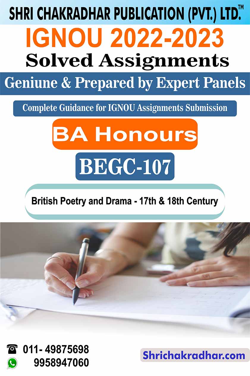 IGNOU BEGC 107 Solved Assignment 2022-23