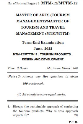 IGNOU MTTM 12 Previous Years Solved Question Papers (June 2022) (MTTM)